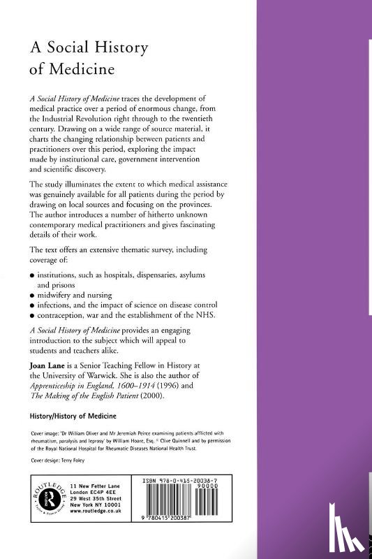 Lane, Joan - A Social History of Medicine