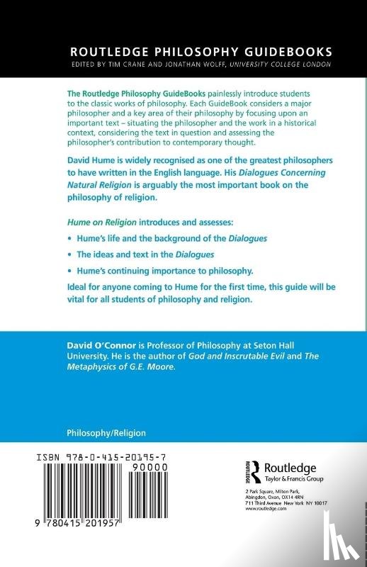 O'Connor, David - Routledge Philosophy GuideBook to Hume on Religion
