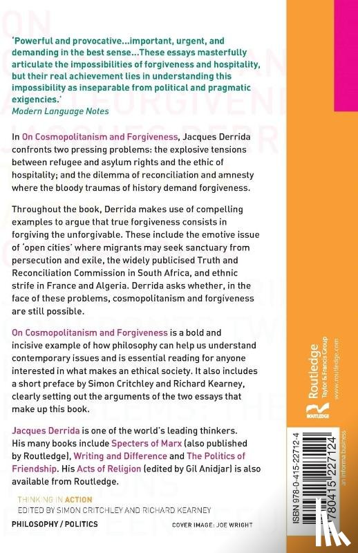 Derrida, Jacques - On Cosmopolitanism and Forgiveness