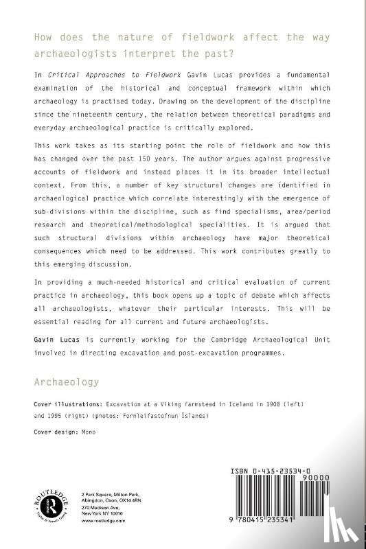 Lucas, Gavin - Critical Approaches to Fieldwork