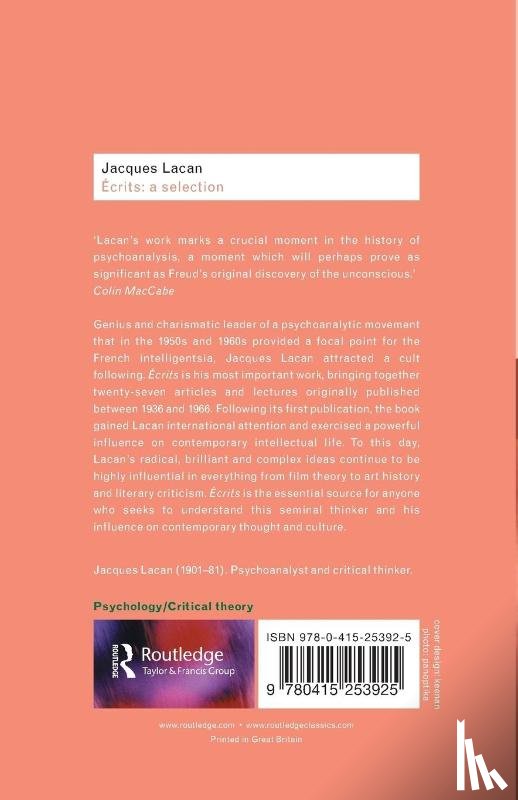 Lacan, Jacques - Ecrits: A Selection