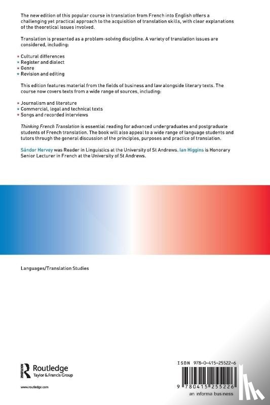 Hervey, Sandor, Higgins, Ian (University of St Andrews - Thinking French Translation