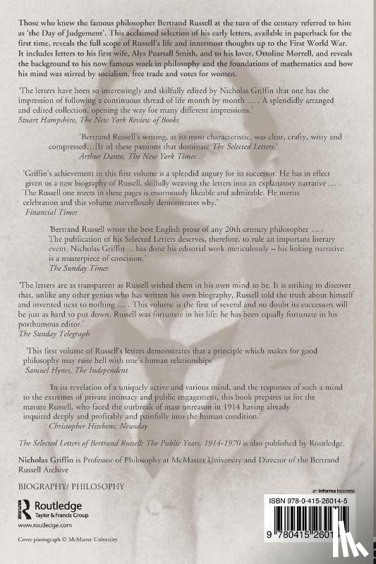  - The Selected Letters of Bertrand Russell, Volume 1