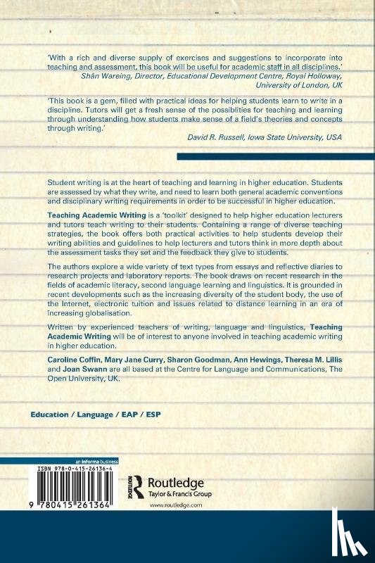 Coffin, Caroline, Curry, Mary Jane, Goodman, Sharon, Hewings, Ann - Teaching Academic Writing