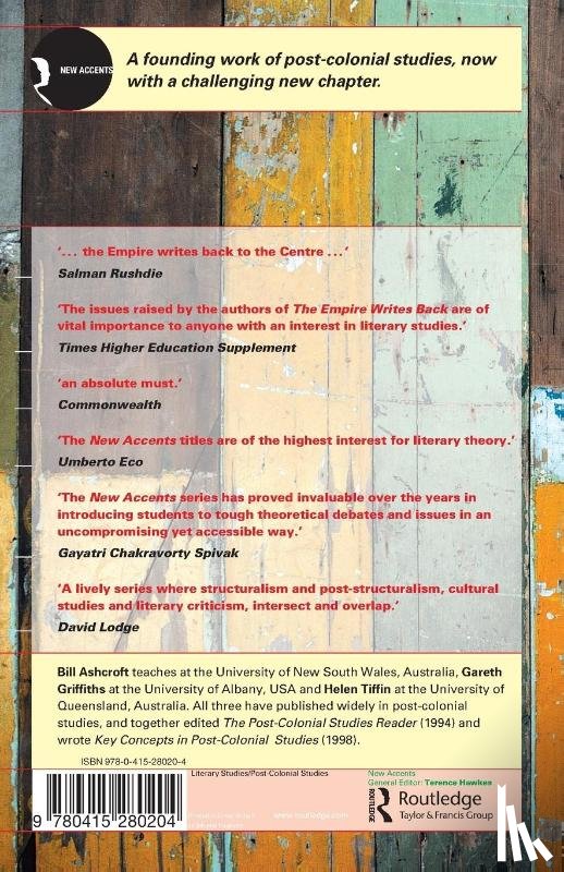 Ashcroft, Bill (University of New South Wales, Griffiths, Gareth (University of West Australia, Tiffin, Helen - The Empire Writes Back