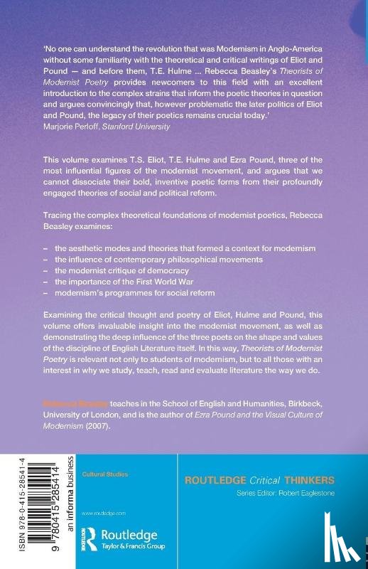 Beasley, Rebecca (Birkbeck College - Theorists of Modernist Poetry