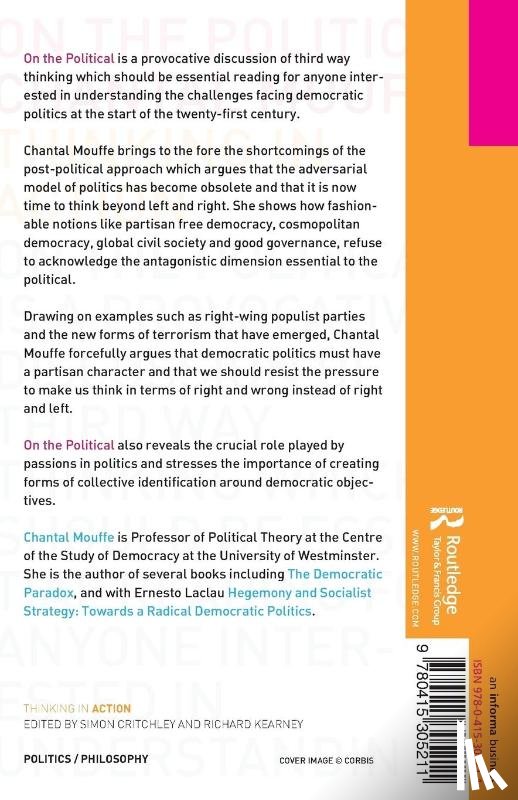 Mouffe, Chantal (University of Westminster - On the Political