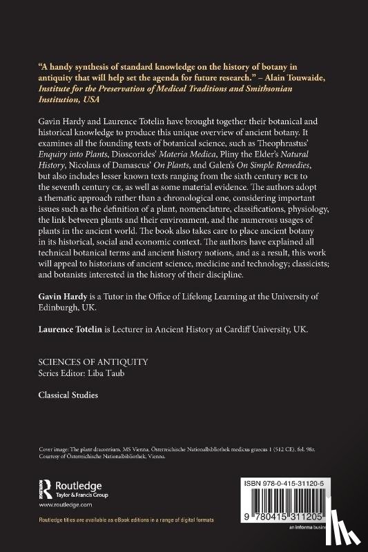Hardy, Gavin (Newcastle University, Totelin, Laurence - Ancient Botany