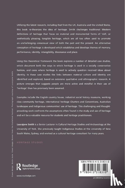 Smith, Laurajane (The University of York - Uses of Heritage