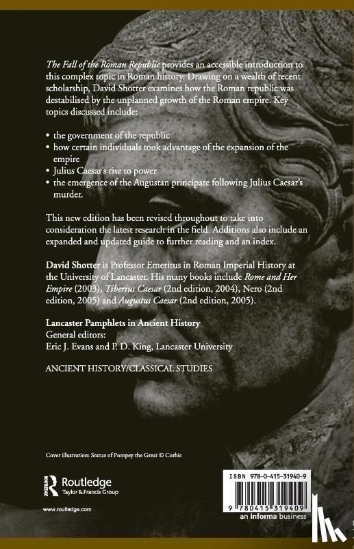 Shotter, David (University of Lancaster - The Fall of the Roman Republic