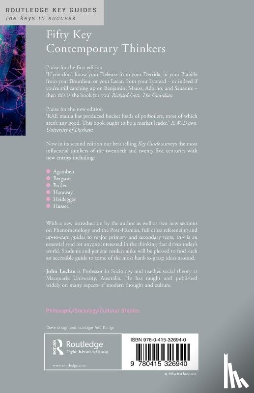 Lechte, John (Macquarie University - Fifty Key Contemporary Thinkers
