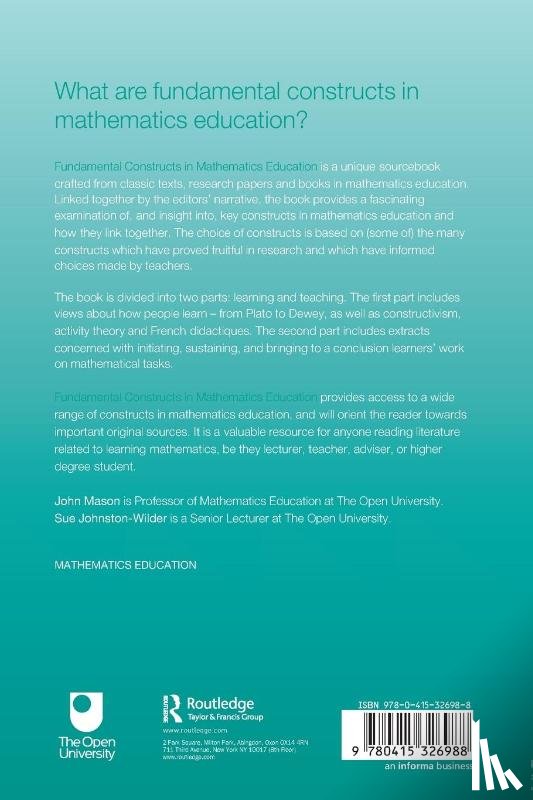  - Fundamental Constructs in Mathematics Education