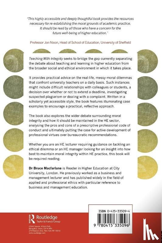 Macfarlane, Bruce ('University of Bristol - Teaching with Integrity