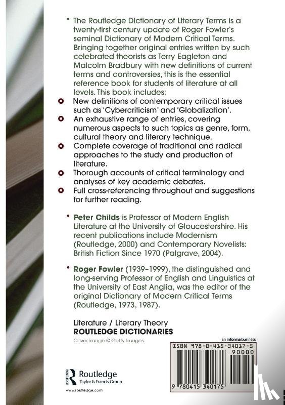  - The Routledge Dictionary of Literary Terms