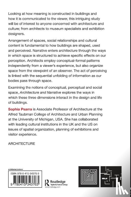 Psarra, Sophia (University of Michigan - Architecture and Narrative