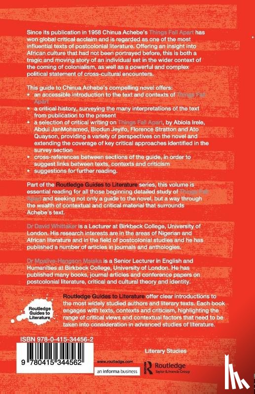 Whittaker, David, Msiska, Mpalive-Hangson (Birkbeck College - Chinua Achebe's Things Fall Apart