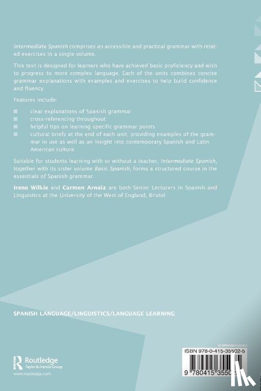 Wilkie, Irene (University of the West of England, Arnaiz, Carmen (University of the West of England - Intermediate Spanish