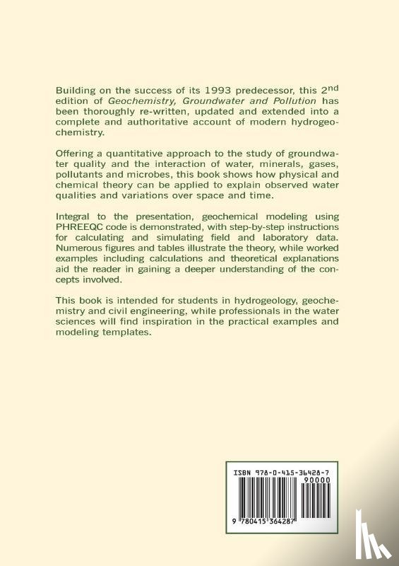 Appelo, C.A.J. (Hydrochemical Consultant, Postma, Dieke (Technical University of Denmark - Geochemistry, Groundwater and Pollution
