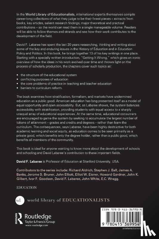 Labaree, David F. (Stanford University - Education, Markets, and the Public Good