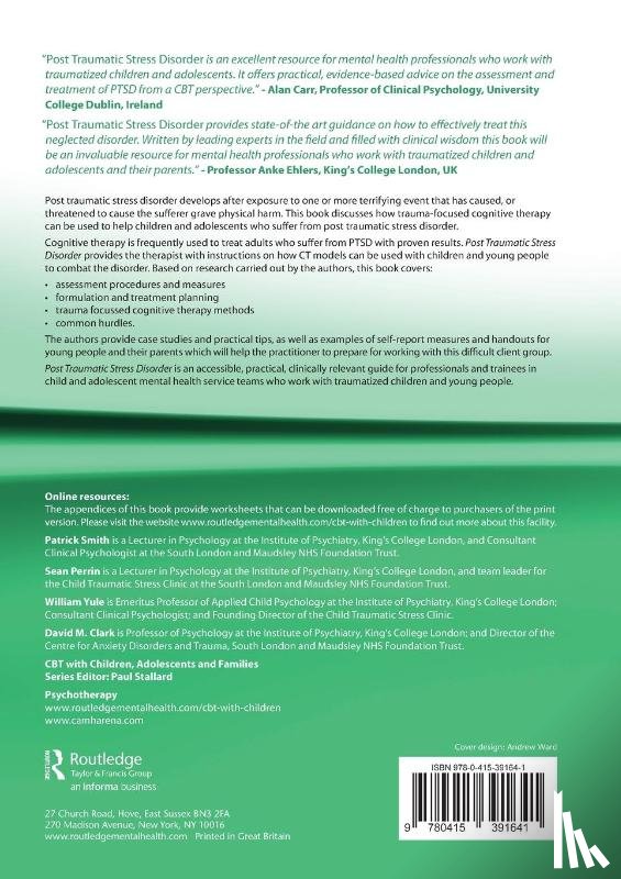 Smith, Patrick (Institute of Psychiatry, Perrin, Sean (Institute of Psychiatry, Yule, William (Institute of Psychiatry, Clark, David M. - Post Traumatic Stress Disorder
