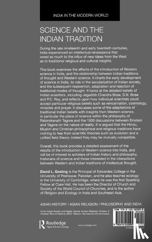 Gosling, David L. (University of Cambridge - Science and the Indian Tradition