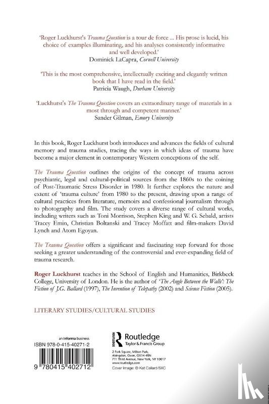 Luckhurst, Roger (Birkbeck - The Trauma Question