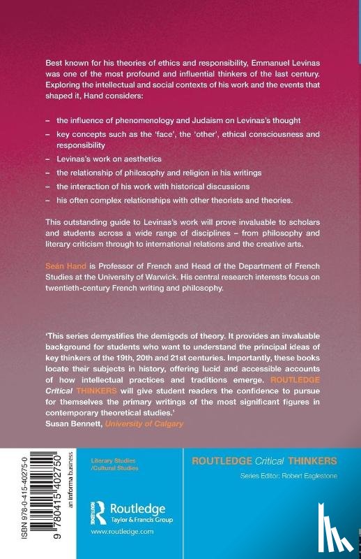 Hand, Se?n (University of Warwick - Emmanuel Levinas