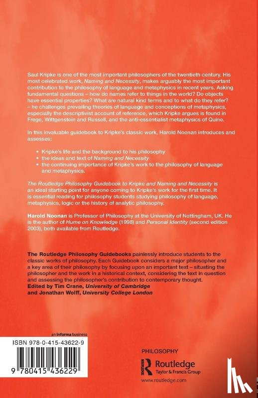 Noonan, Harold (University of Nottingham - Routledge Philosophy GuideBook to Kripke and Naming and Necessity