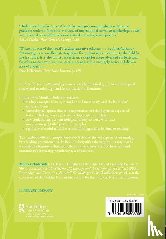 Fludernik, Monika (University of Freiburg - An Introduction to Narratology
