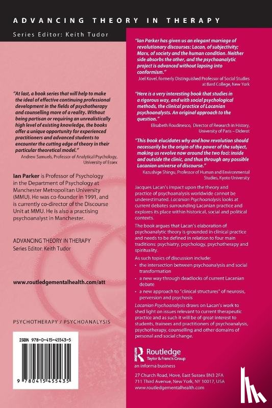 Parker, Ian (University of Manchester - Lacanian Psychoanalysis