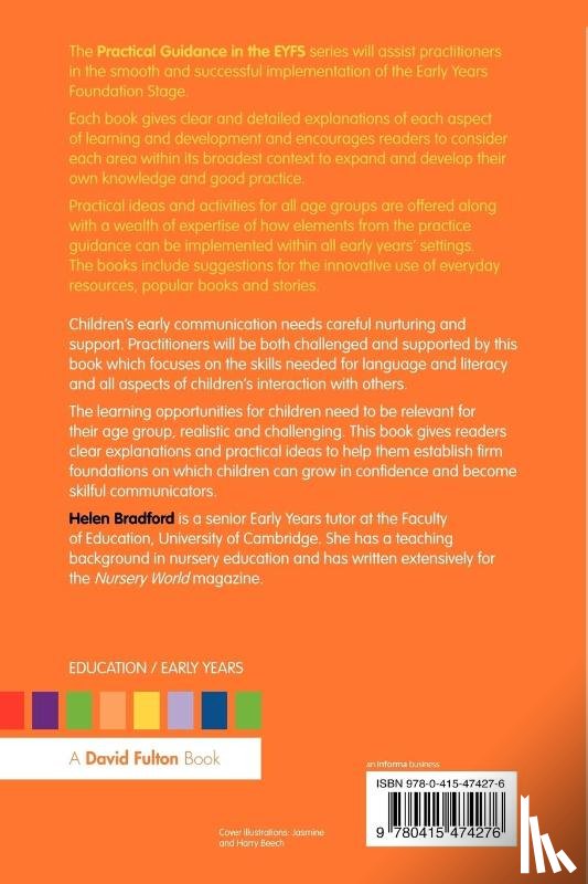 Bradford, Helen (University of Cambridge - Communication, Language and Literacy in the Early Years Foundation Stage