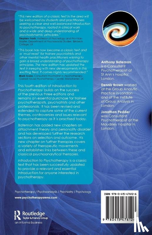 Bateman, Anthony (De Montfort University, Brown, Dennis, Pedder, Jonathan - Introduction to Psychotherapy