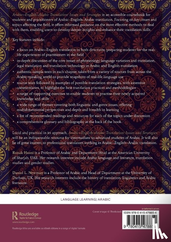 Husni, Ronak (Durham University, Newman, Daniel L. (Durham University - Arabic-English-Arabic-English Translation