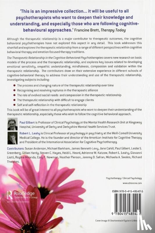  - The Therapeutic Relationship in the Cognitive Behavioral Psychotherapies