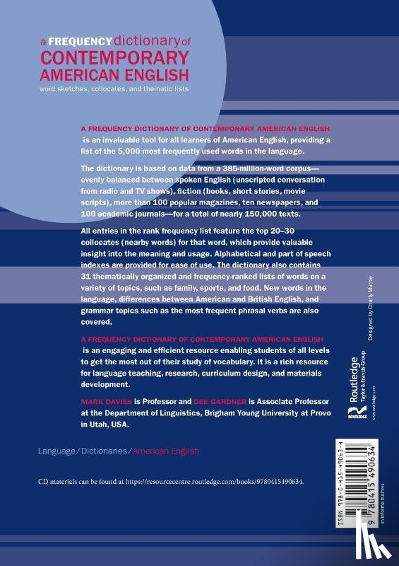 Davies, Mark, Gardner, Dee (Brigham Young University - A Frequency Dictionary of Contemporary American English