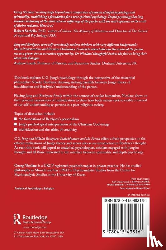 Nicolaus, Georg (New School of Counselling and Psychotherapy - C.G. Jung and Nikolai Berdyaev: Individuation and the Person