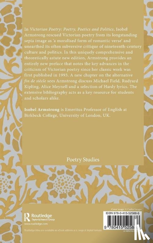 Armstrong, Isobel - Victorian Poetry