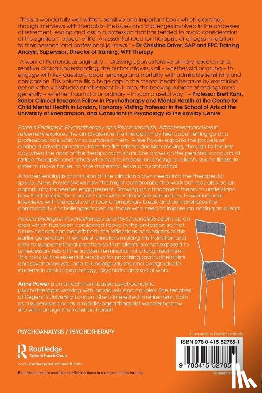 Power, Anne (Regent's University London - Forced Endings in Psychotherapy and Psychoanalysis