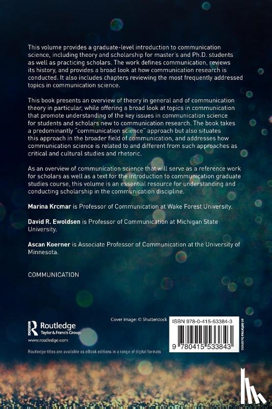 Krcmar, Marina (Wake Forest University, Ewoldsen, David R. (Ohio State University, Koerner, Ascan (University of Minnesota - Communication Science Theory and Research