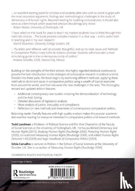 Landman, Todd (University of Notthingham, Carvalho, Edzia - Issues and Methods in Comparative Politics