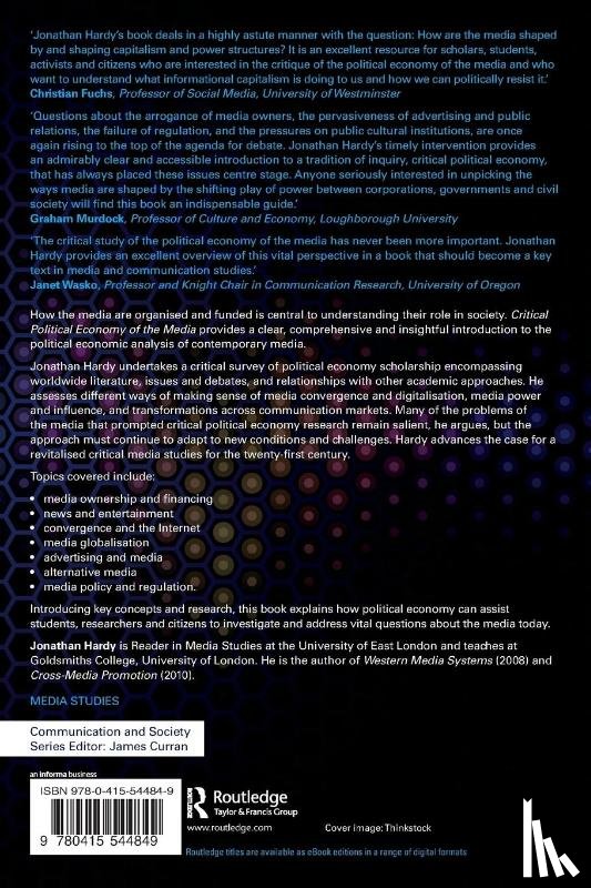 Hardy, Jonathan (University of East London - Critical Political Economy of the Media