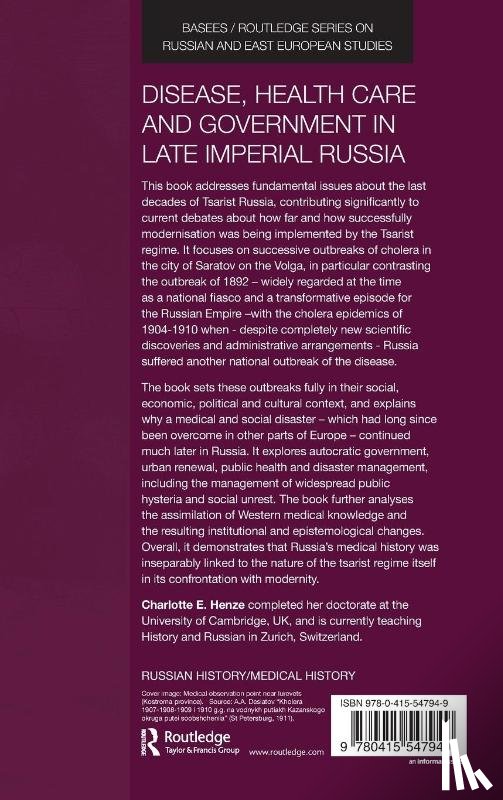 Henze, Charlotte E. (Independent lecturer - Disease, Health Care and Government in Late Imperial Russia