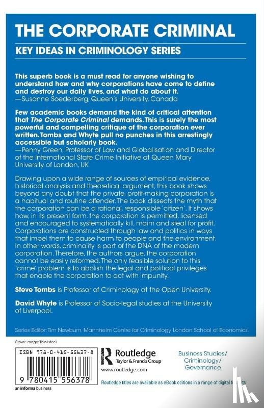 Tombs, Steve (The Open University, Whyte, David (Liverpool University - The Corporate Criminal