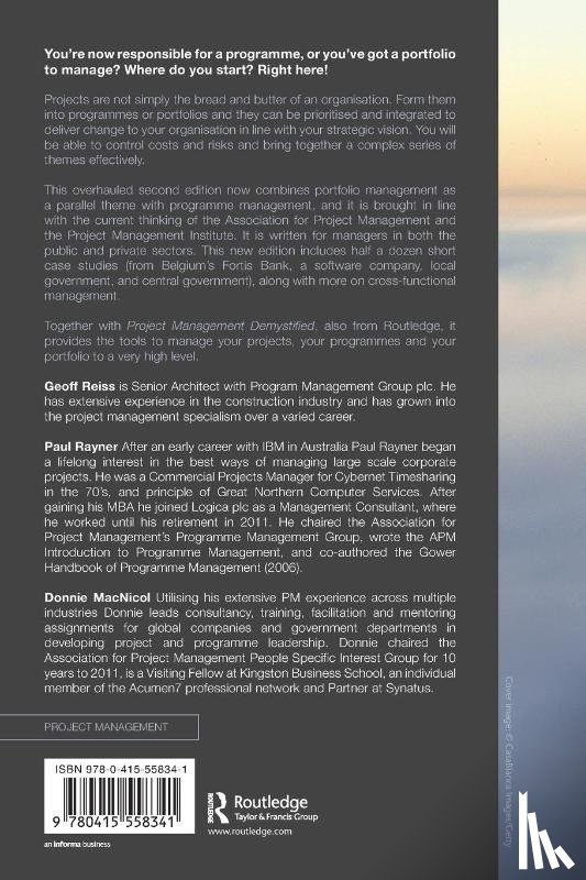 Reiss, Geoff, Rayner, Paul (formerly of Logica - Portfolio and Programme Management Demystified