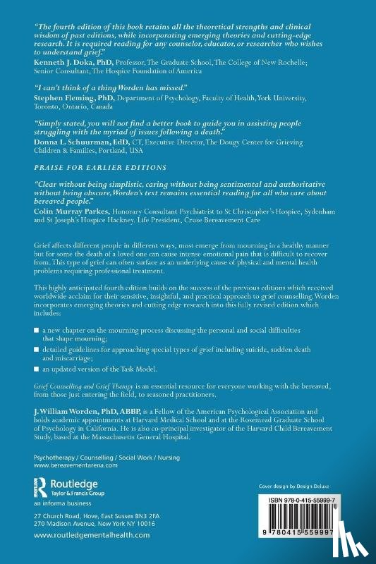 Worden, J. William (Harvard Medical School and Rosemead Graduate School of Psychology - Grief Counselling and Grief Therapy