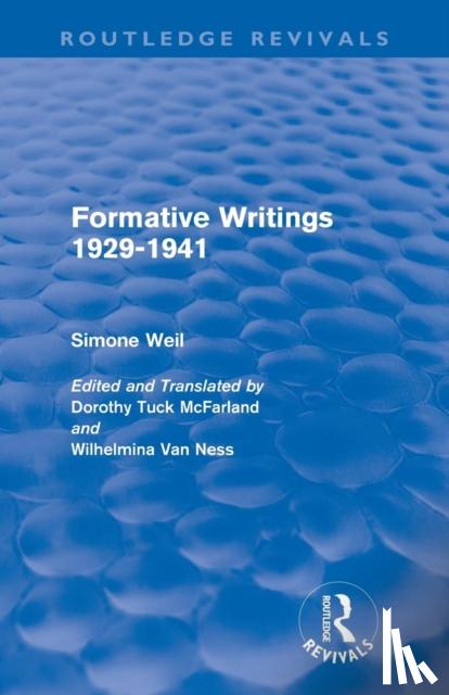 Weil, Simone - Formative Writings