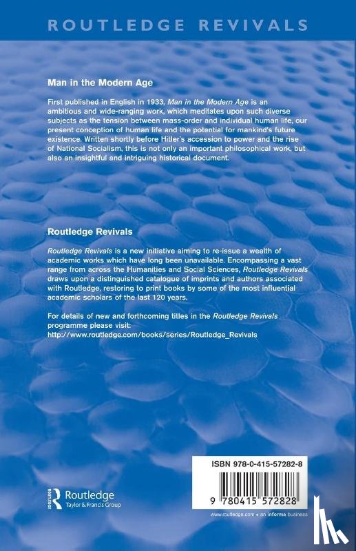 Jaspers, Karl - Man in the Modern Age (Routledge Revivals)