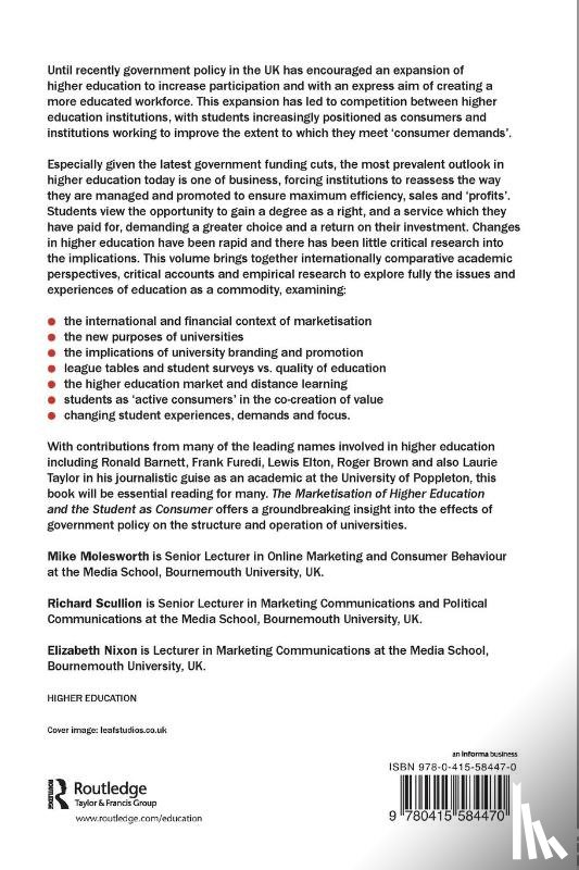 King, Gareth - The Marketisation of Higher Education and the Student as Consumer