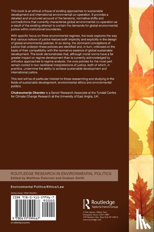 Okereke, Chukwumerije (University of East Anglia - Global Justice and Neoliberal Environmental Governance