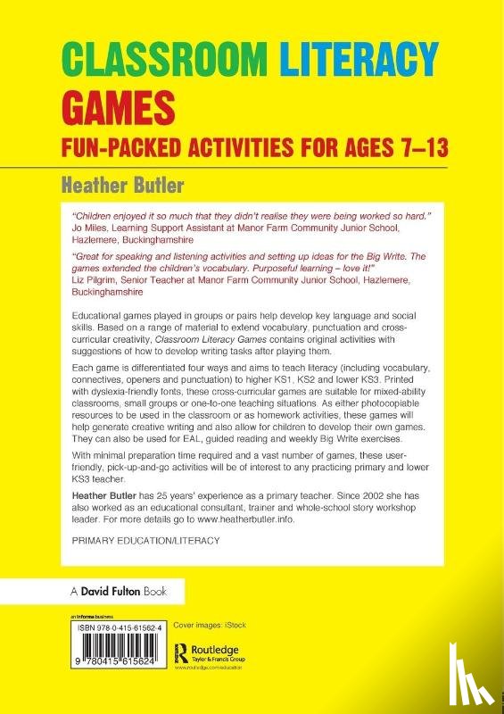 Butler, Heather (Freelance Writer - Classroom Literacy Games